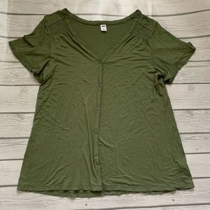 Old Navy-Olive green top-medium tall